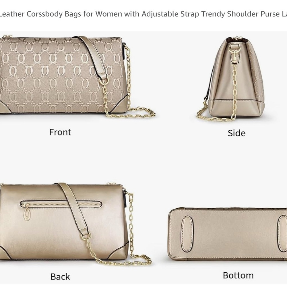 Chic Gold Crossbody Bag NWT - Picture 4 of 7